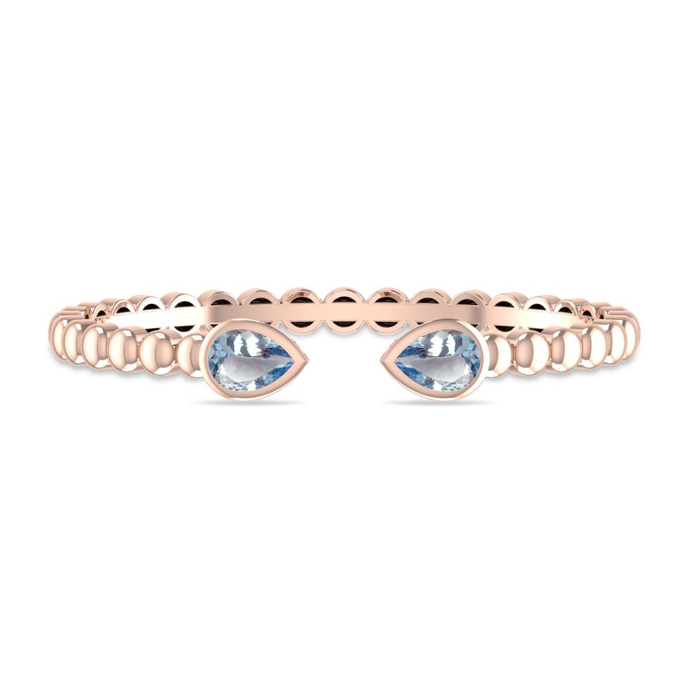 Rose Gold - Aquamarine