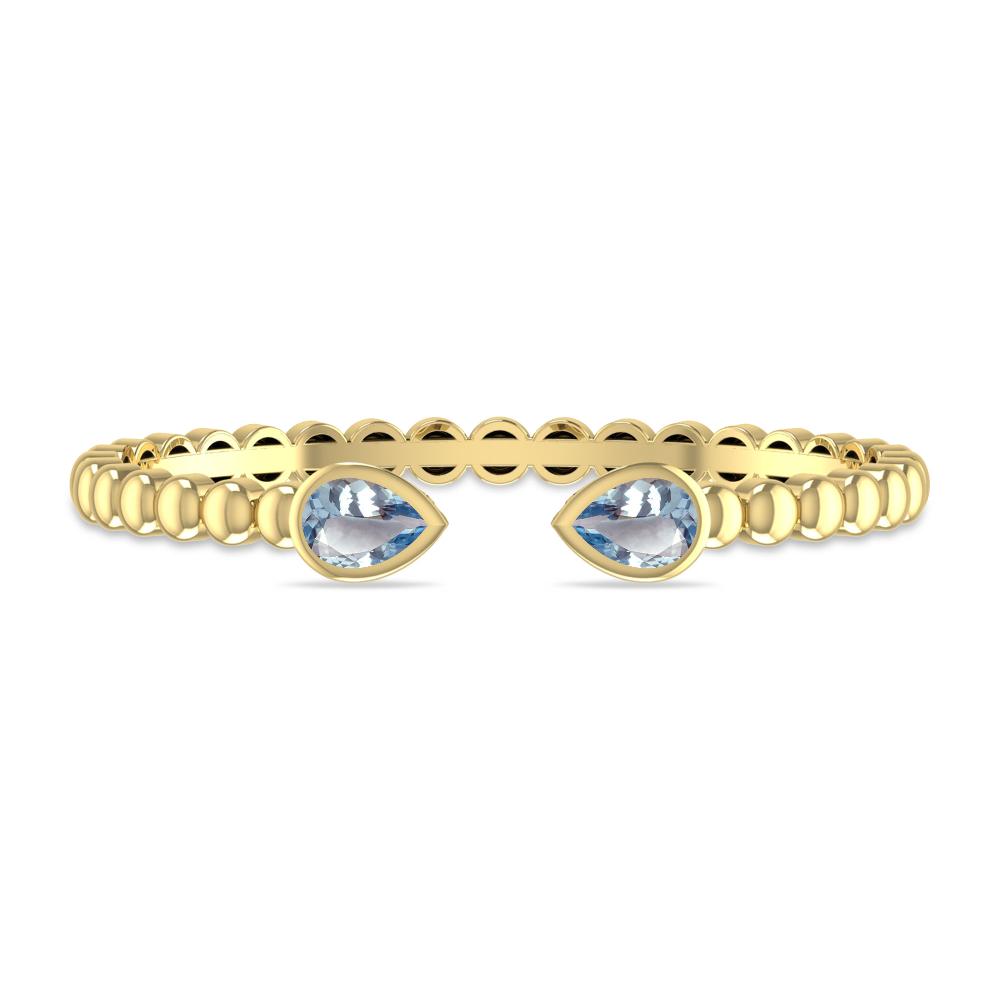 Yellow Gold - Aquamarine