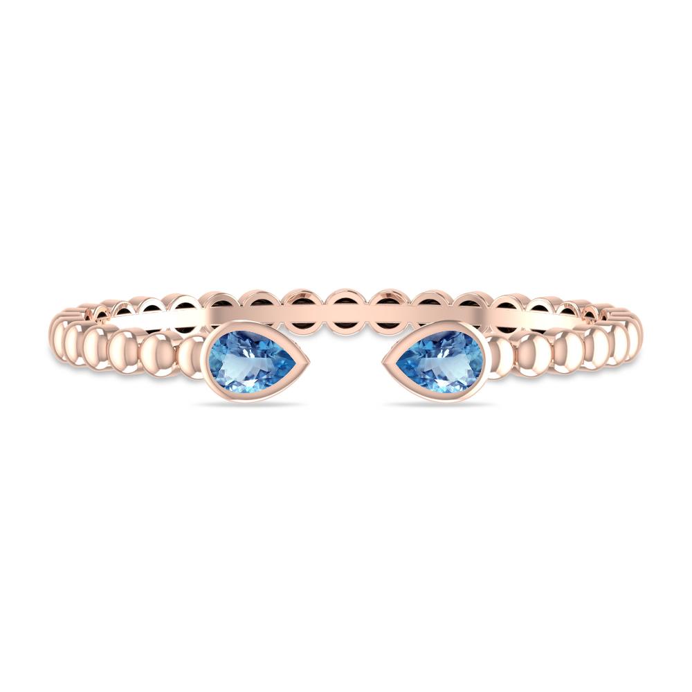 Rose Gold - Aquamarine
