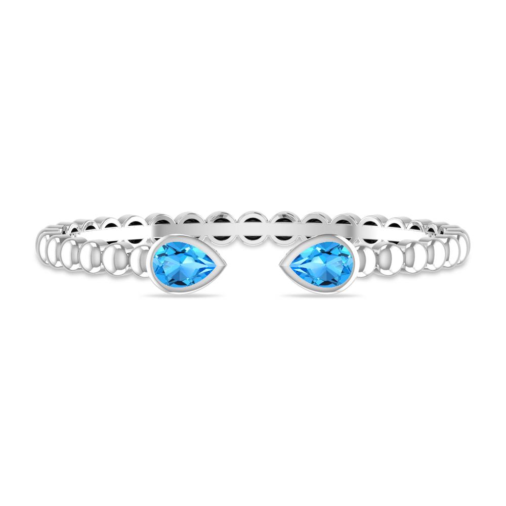 White Gold - Blue Topaz