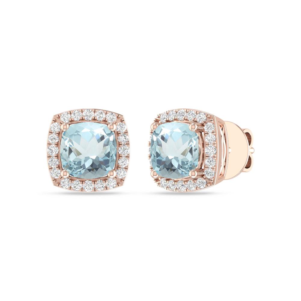 Rose Gold - Aquamarine