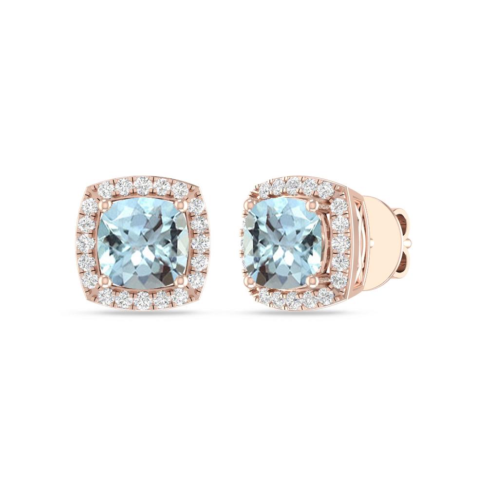 Rose Gold - Aquamarine