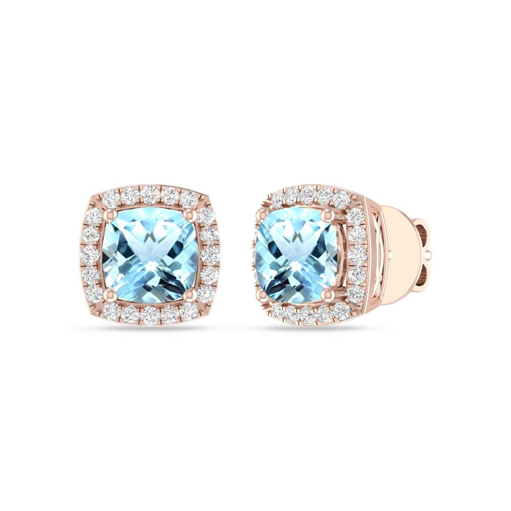 Rose Gold - Aquamarine