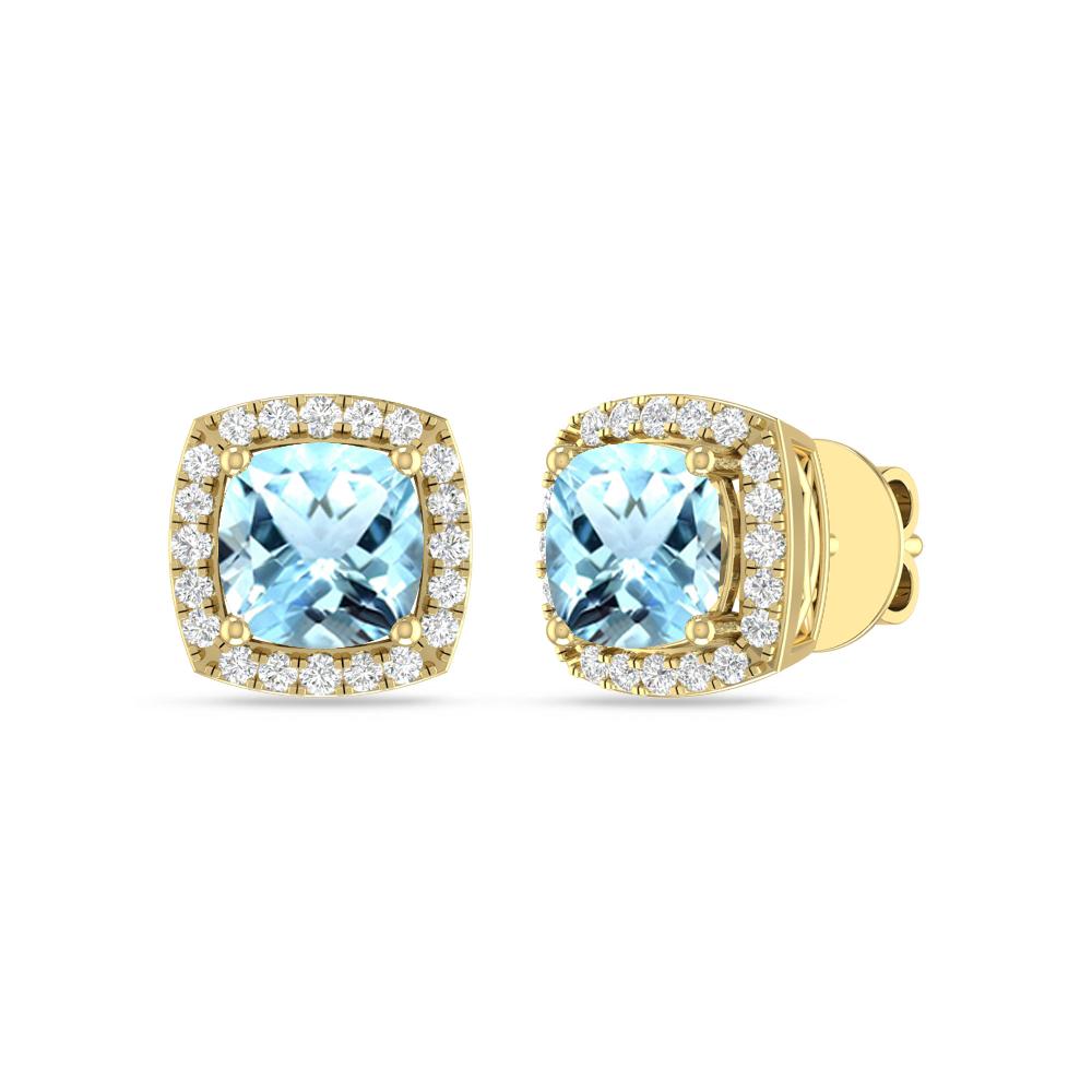 Yellow Gold - Aquamarine