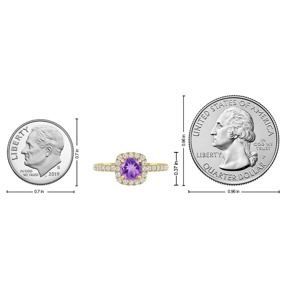 Yellow Gold - Amethyst