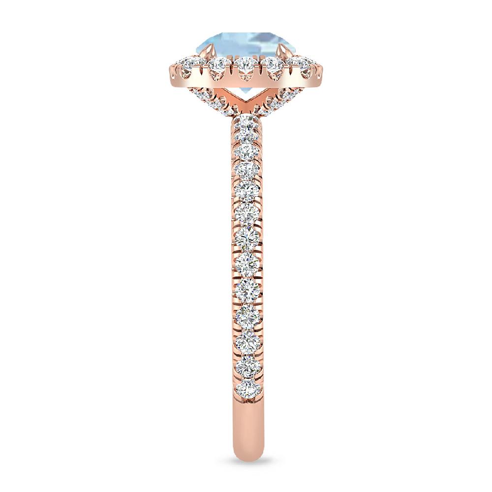 Rose Gold - Aquamarine