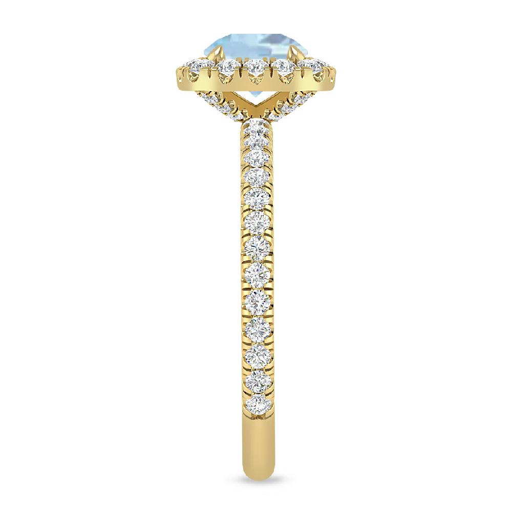 Yellow Gold - Aquamarine