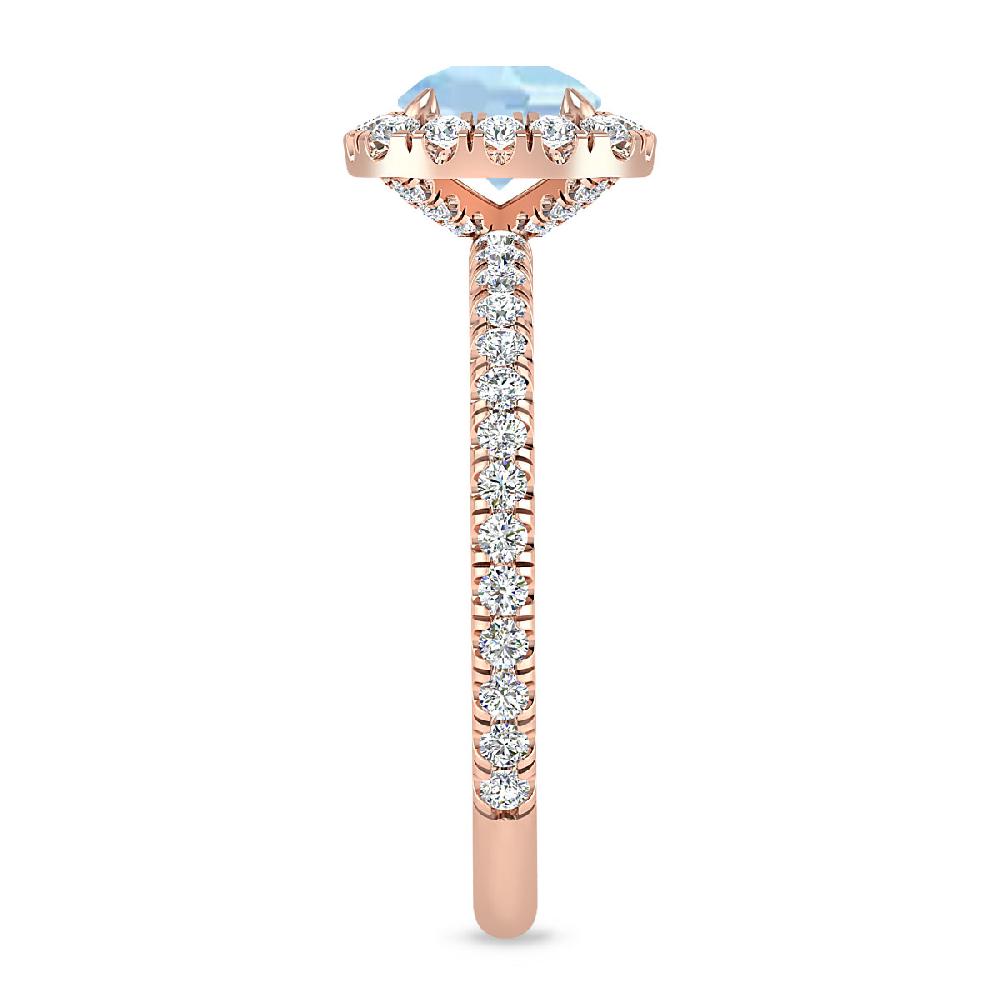 Rose Gold - Aquamarine
