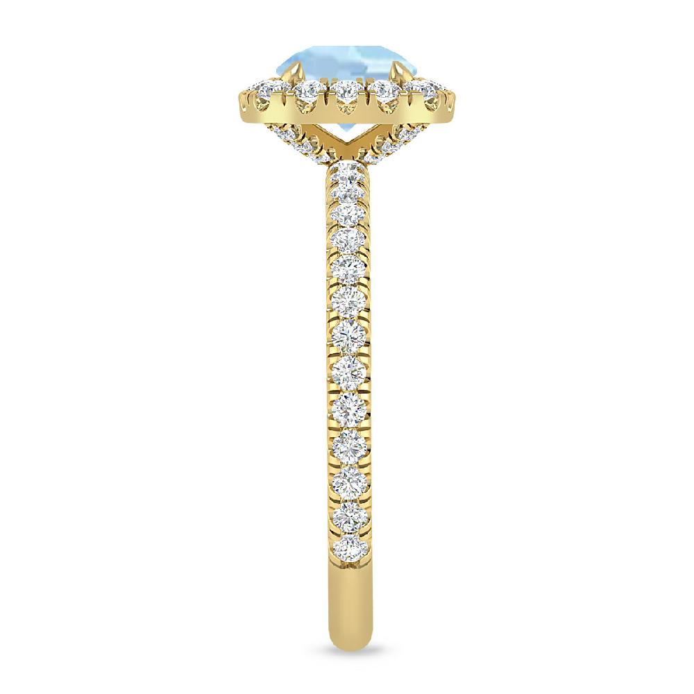 Yellow Gold - Aquamarine