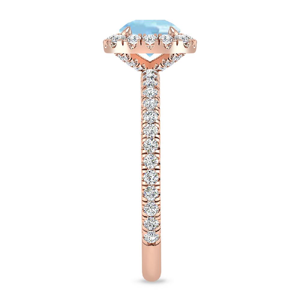 Rose Gold - Aquamarine