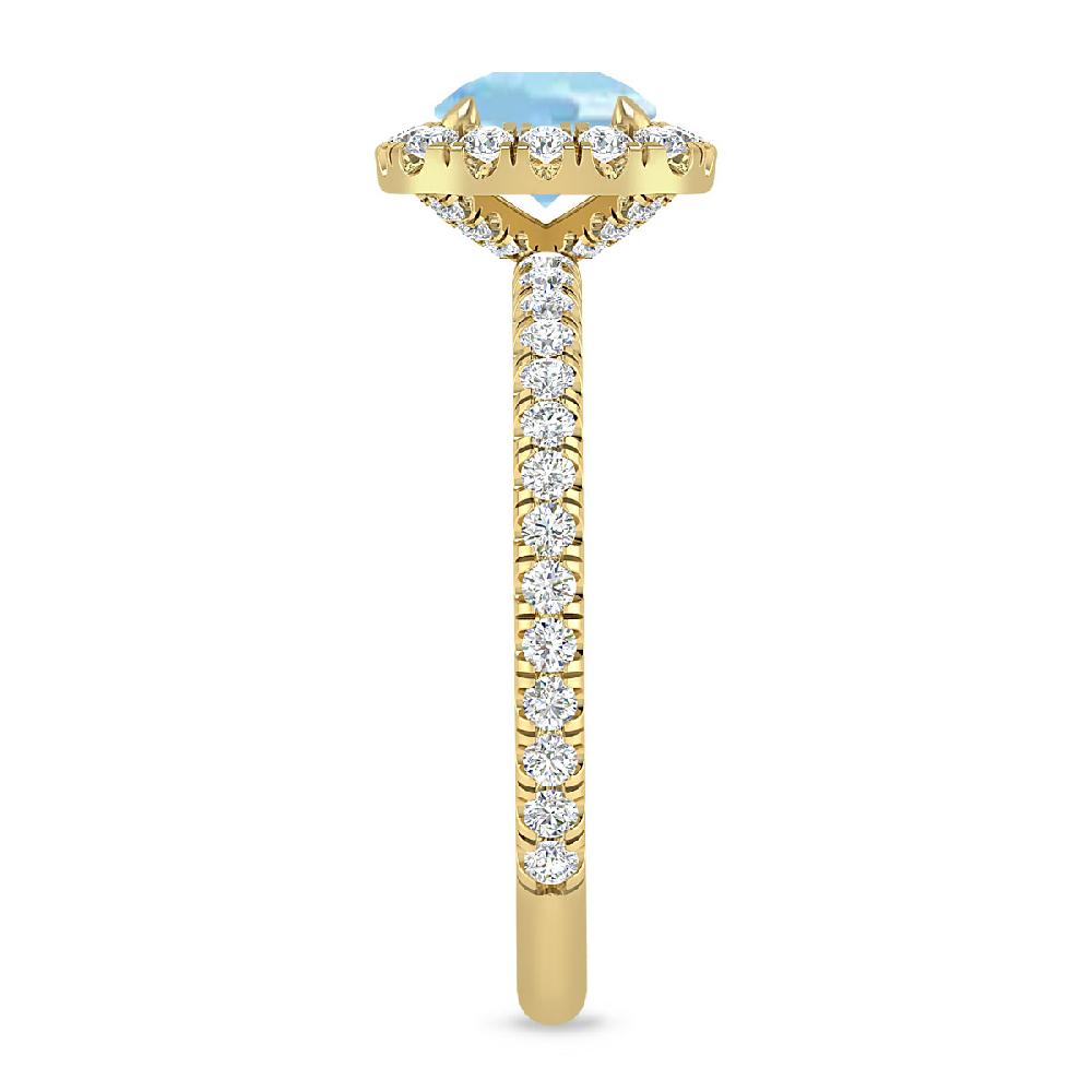 Yellow Gold - Aquamarine
