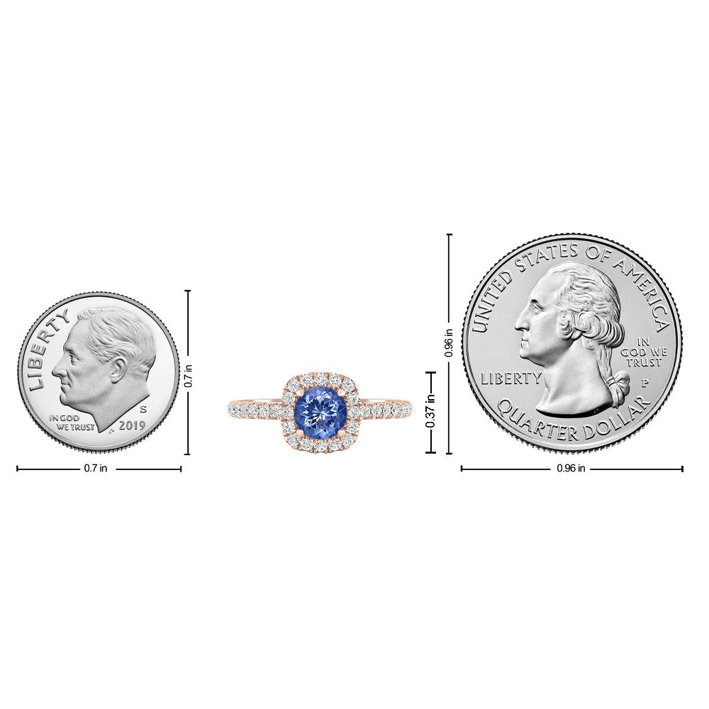 Rose Gold - Tanzanite