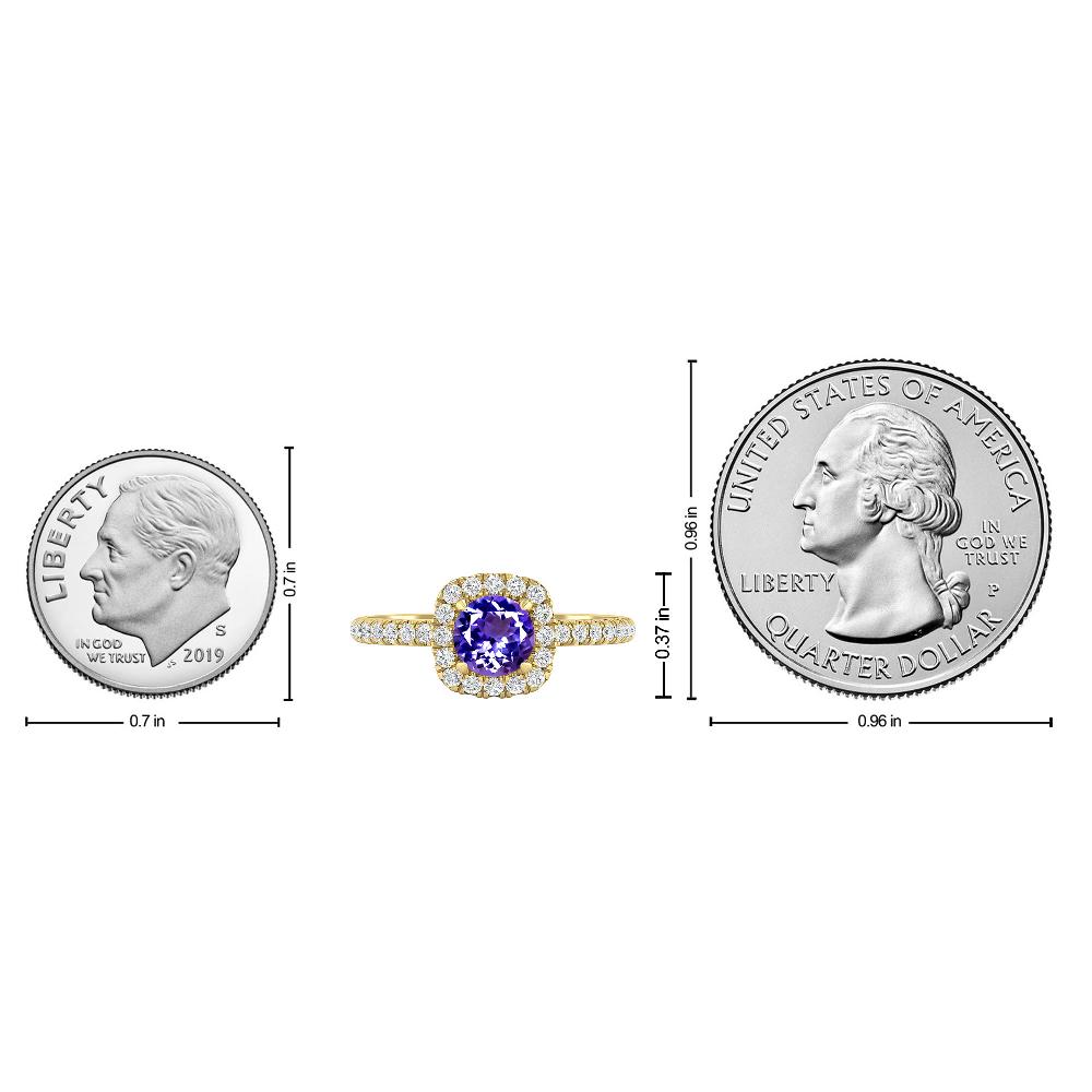 Yellow Gold - Tanzanite