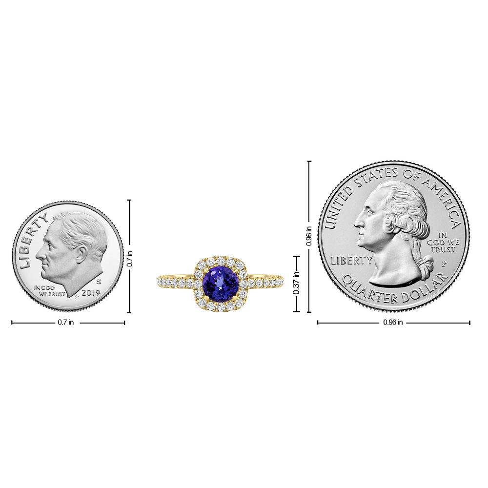 Yellow Gold - Tanzanite