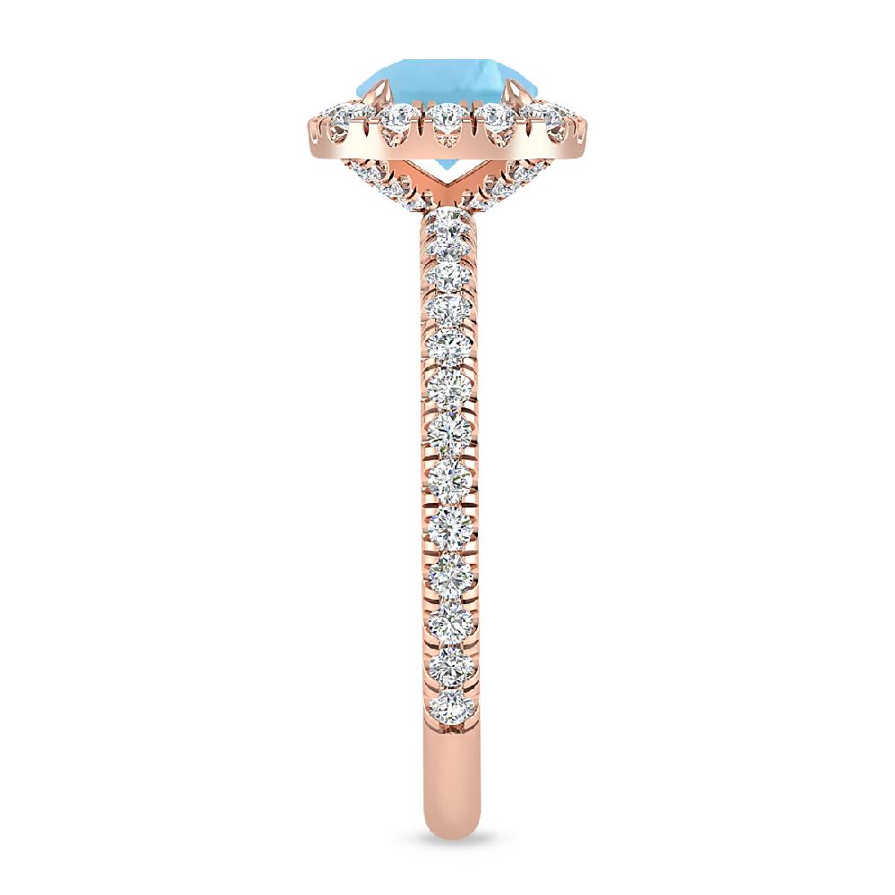 Rose Gold - Blue Topaz