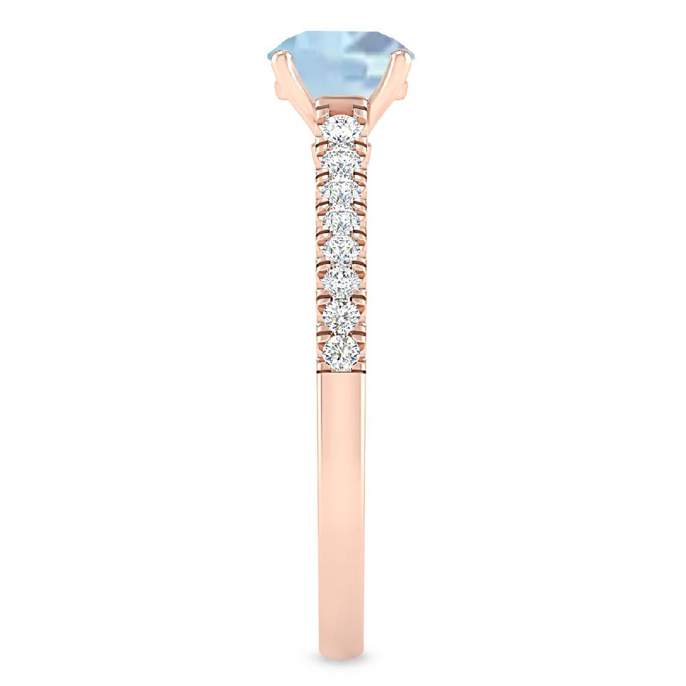 Rose Gold - Aquamarine