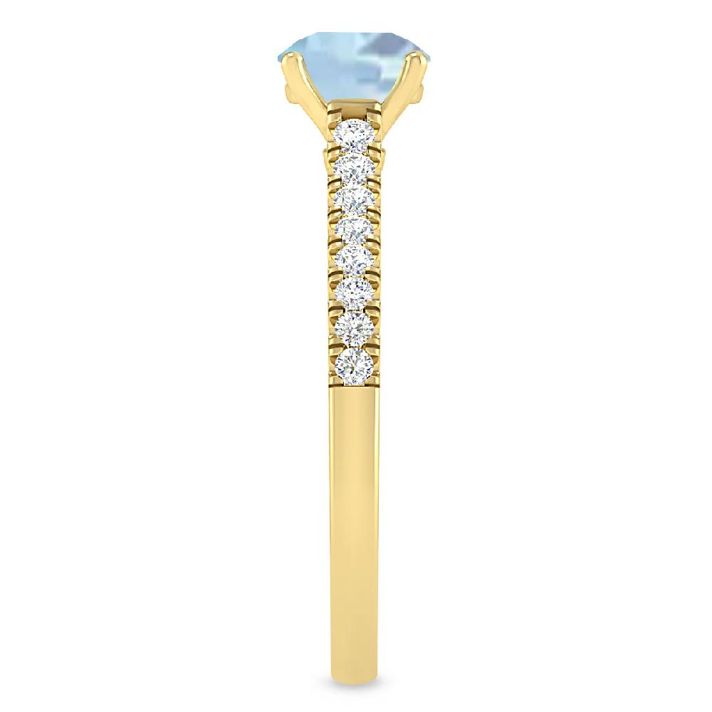 Yellow Gold - Aquamarine