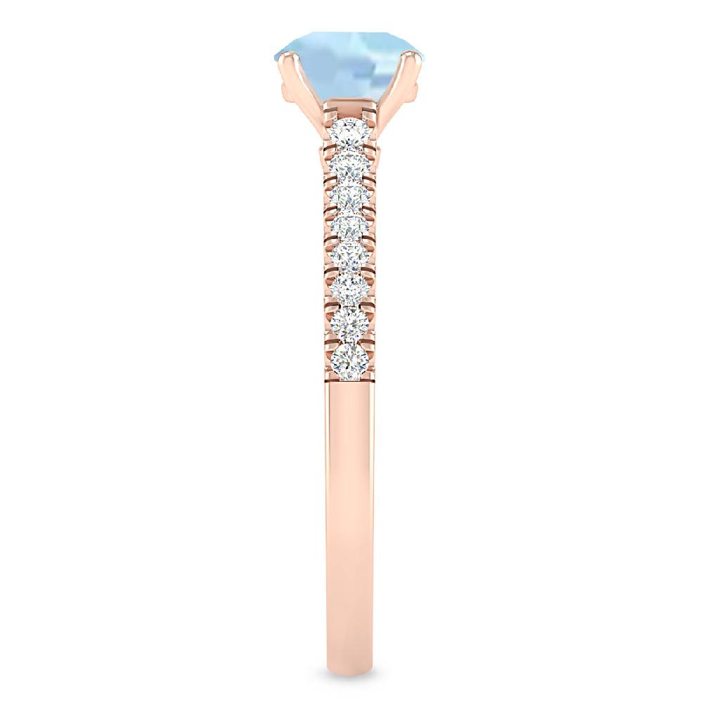 Rose Gold - Aquamarine