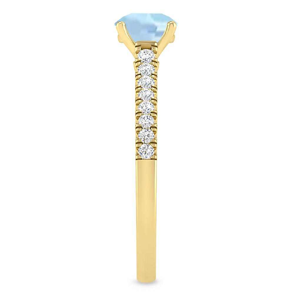 Yellow Gold - Aquamarine