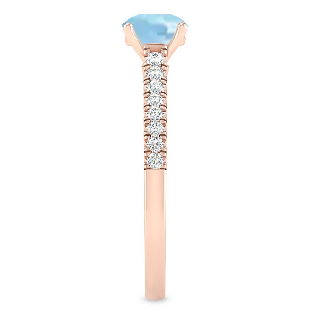 Rose Gold - Aquamarine