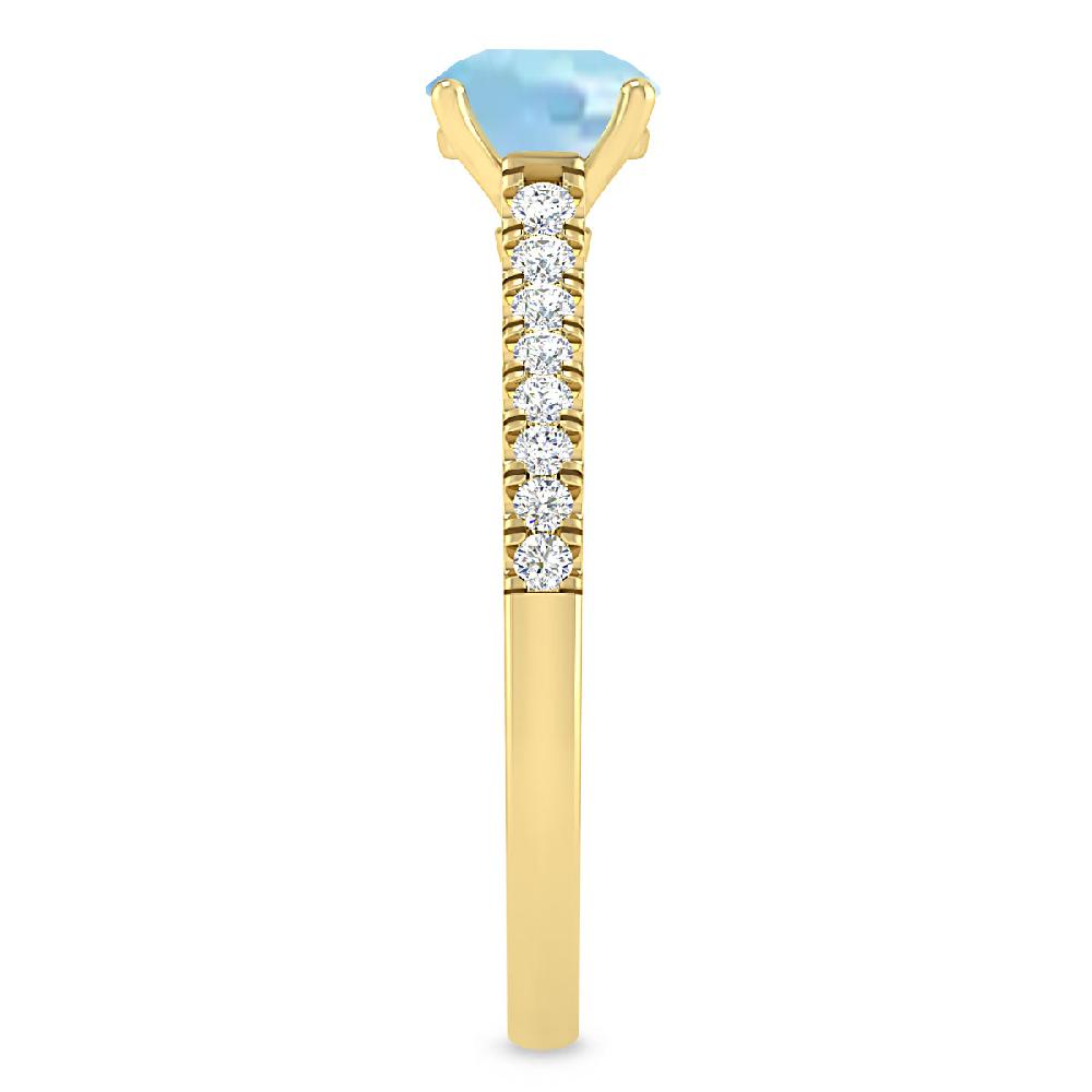 Yellow Gold - Aquamarine