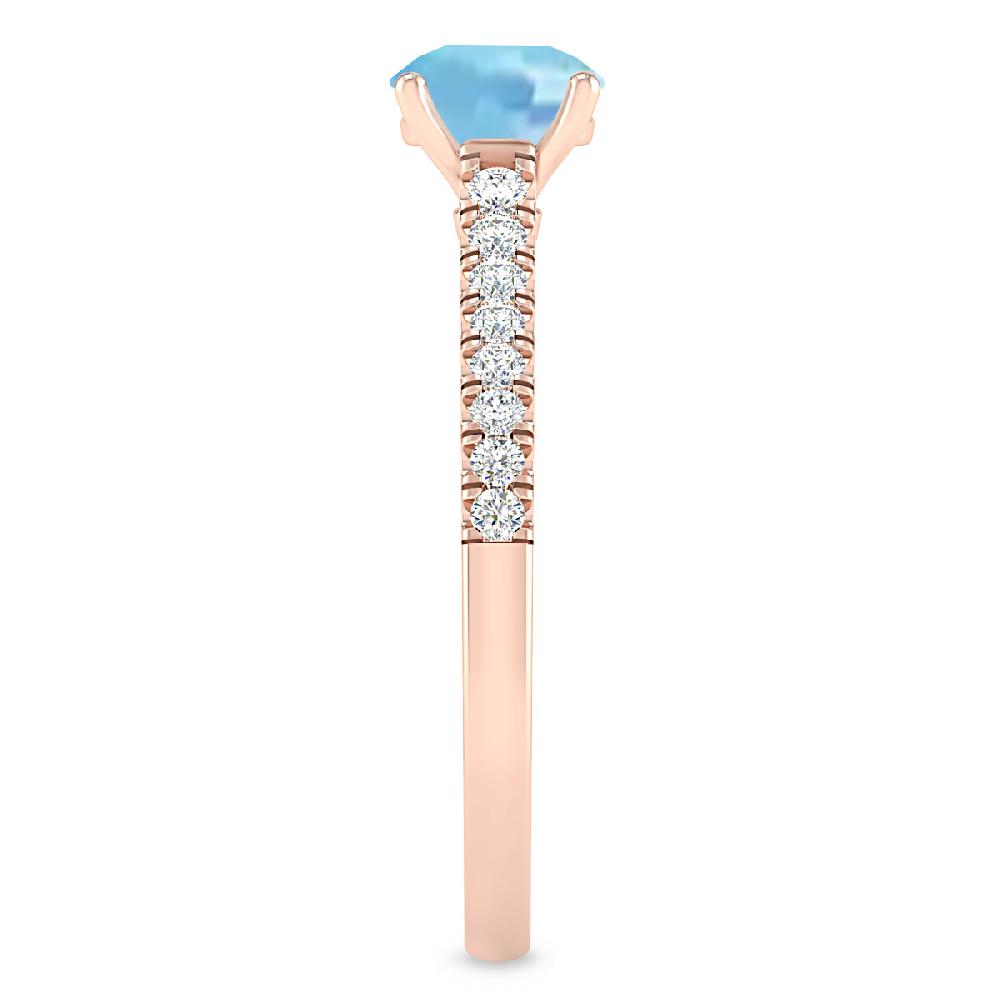 Rose Gold - Aquamarine