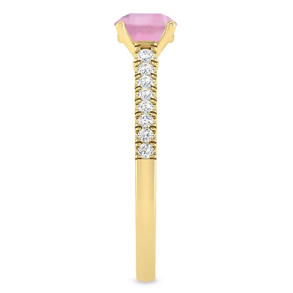 Yellow Gold - Pink Tourmaline