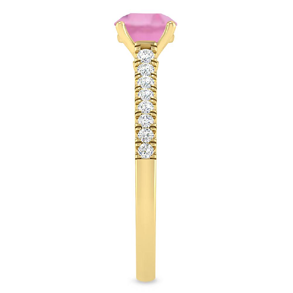 Yellow Gold - Pink Tourmaline
