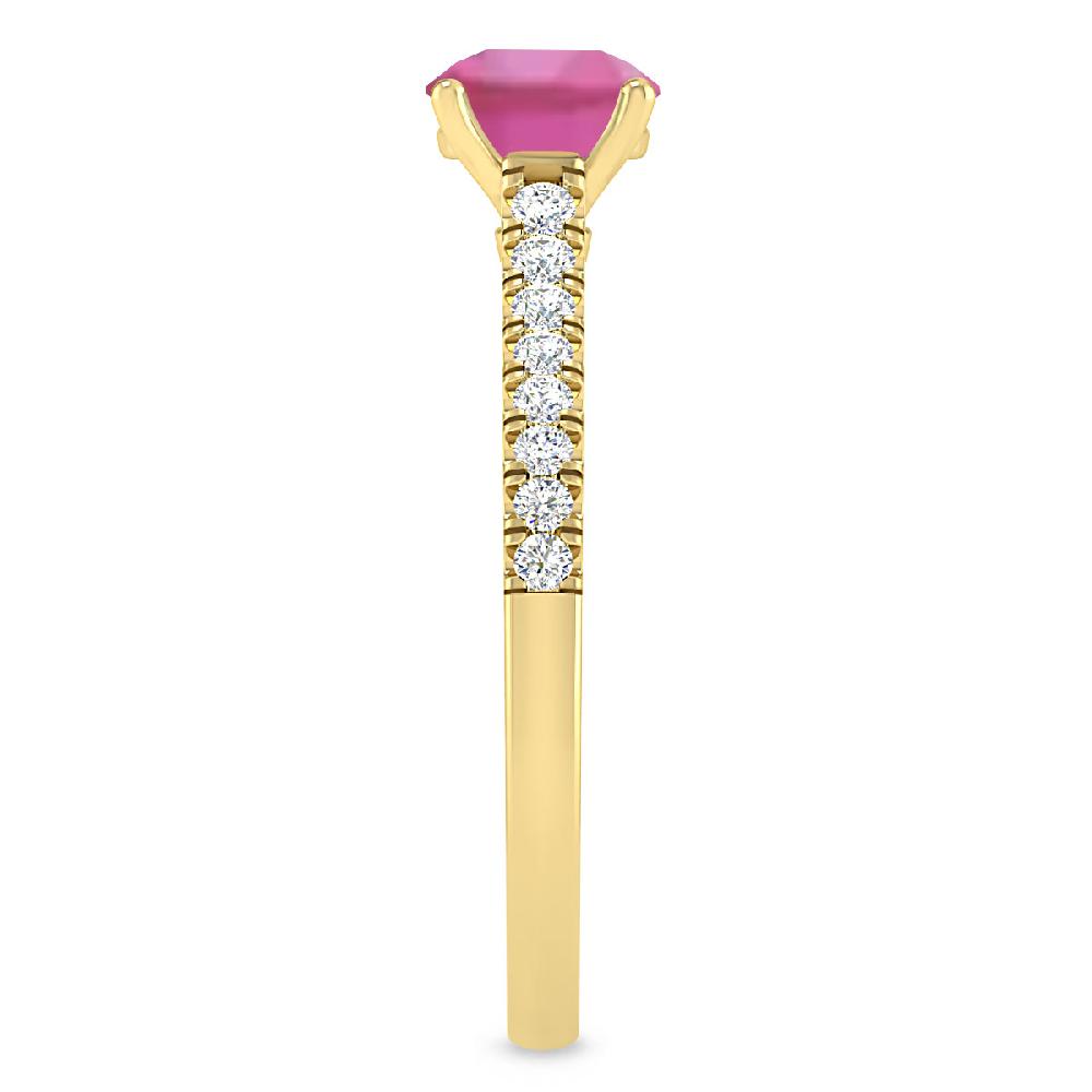 Yellow Gold - Pink Tourmaline