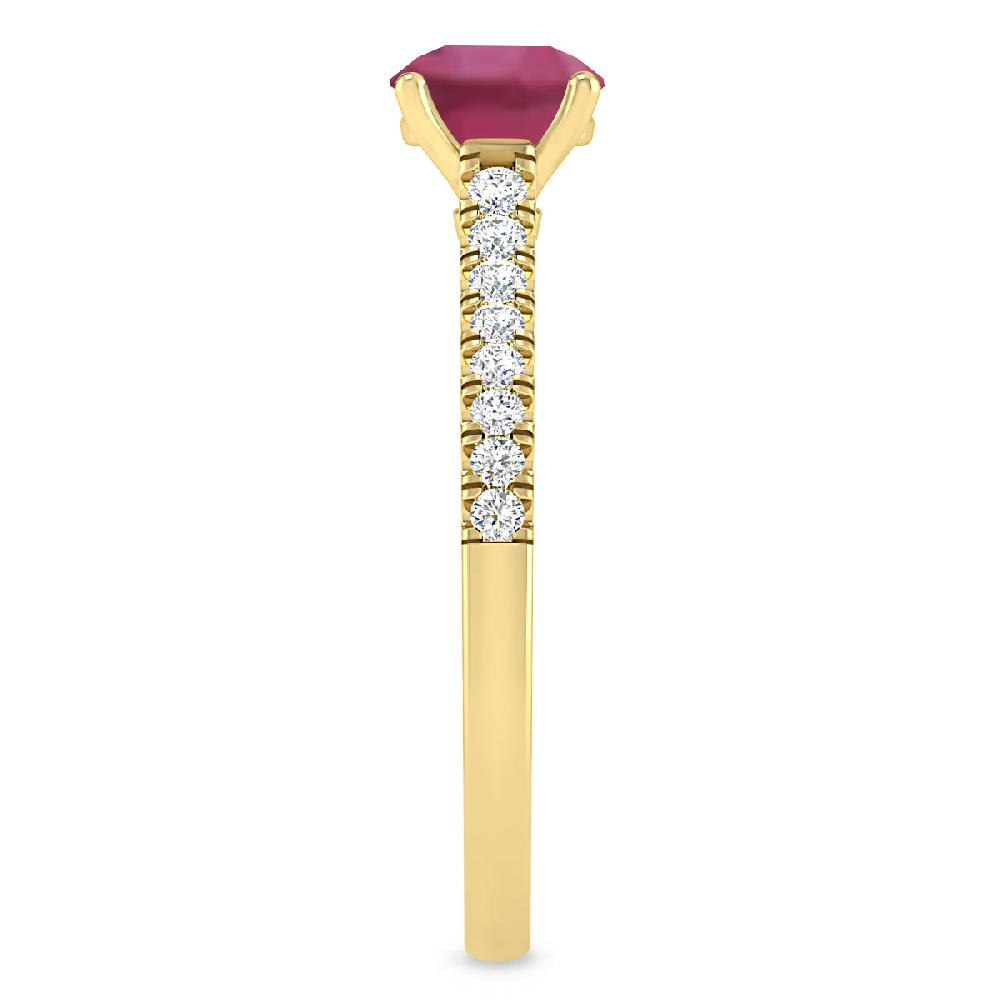 Yellow Gold - Pink Tourmaline