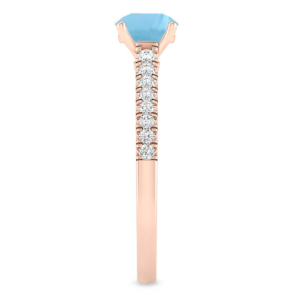 Rose Gold - Blue Topaz