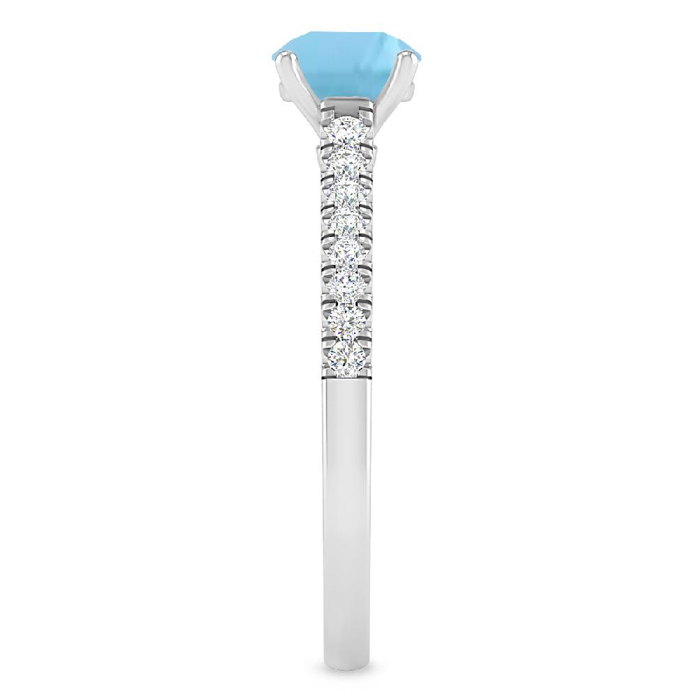 White Gold - Blue Topaz