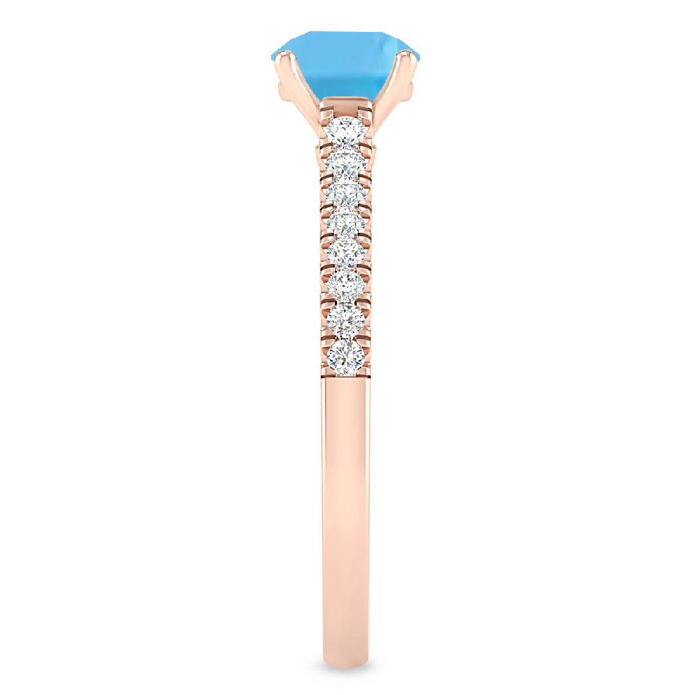 Rose Gold - Blue Topaz