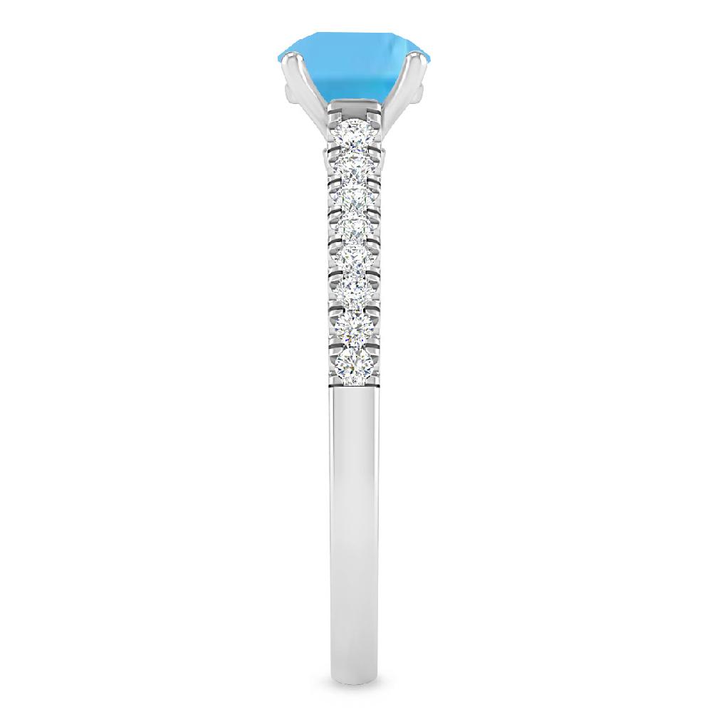 White Gold - Blue Topaz