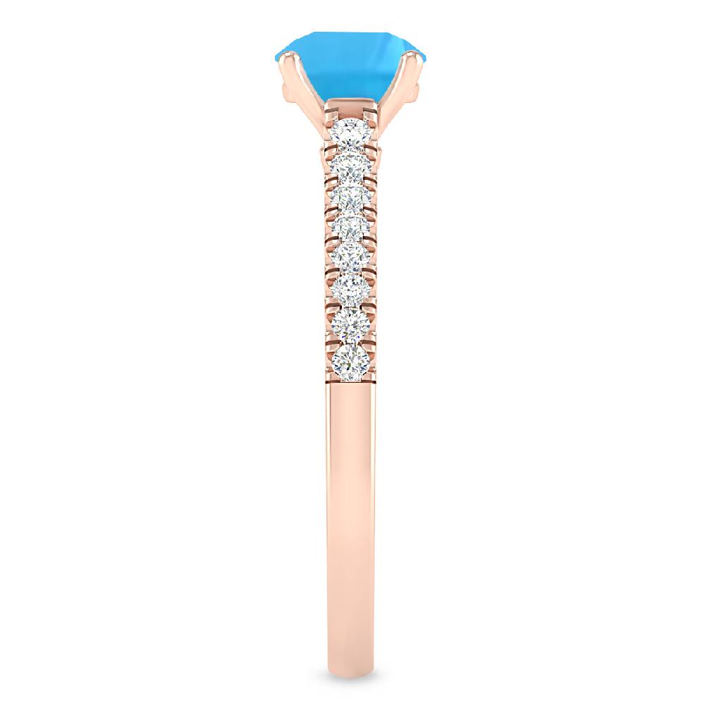 Rose Gold - Blue Topaz