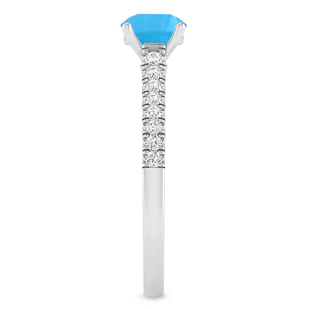 White Gold - Blue Topaz
