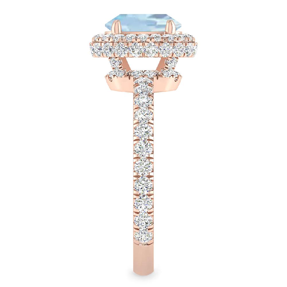 Rose Gold - Aquamarine