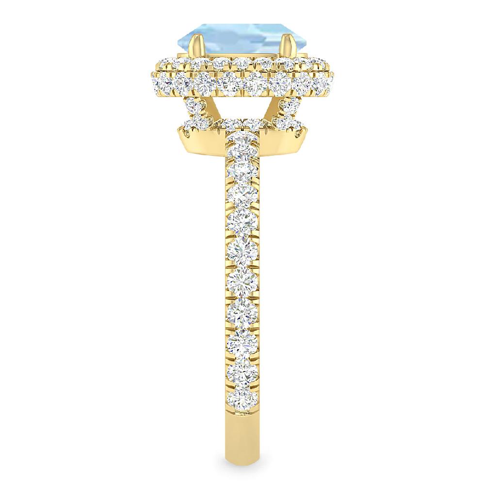 Yellow Gold - Aquamarine