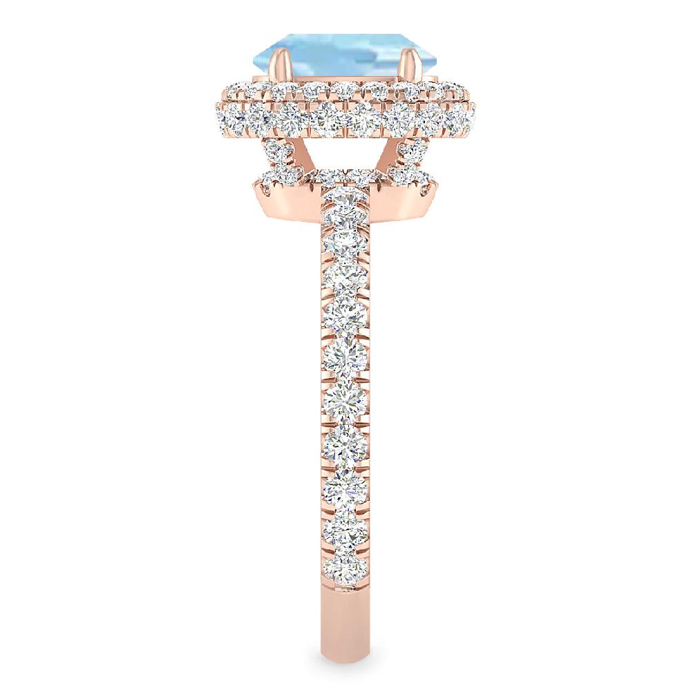 Rose Gold - Aquamarine