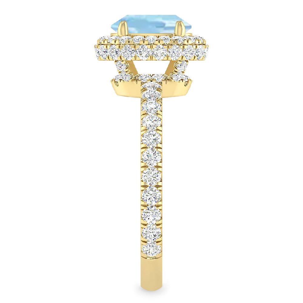 Yellow Gold - Aquamarine