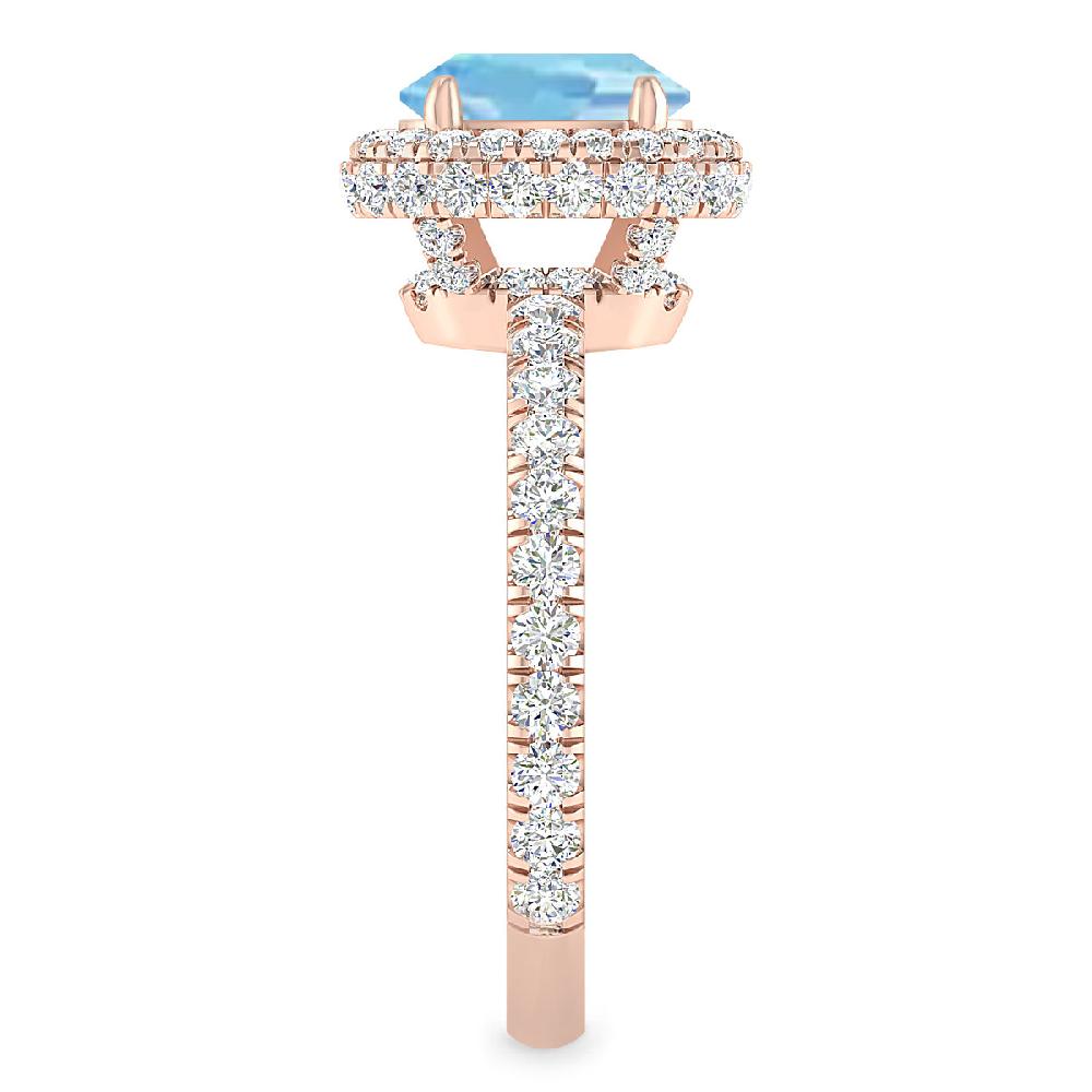 Rose Gold - Aquamarine
