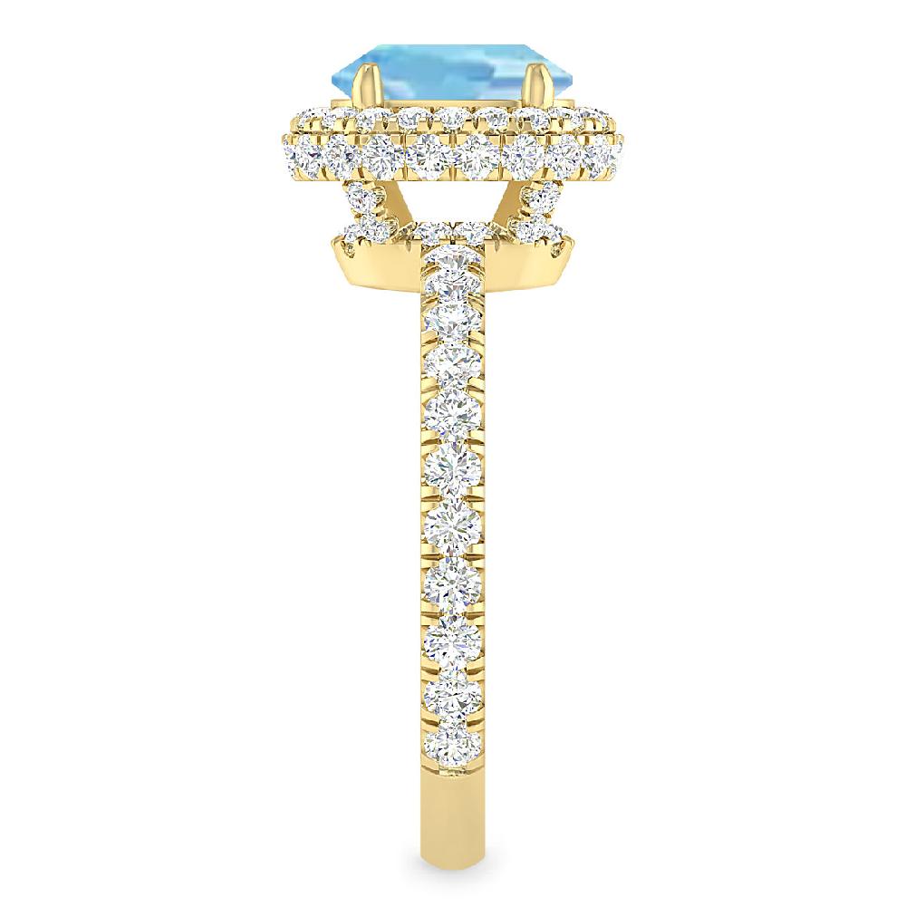 Yellow Gold - Aquamarine
