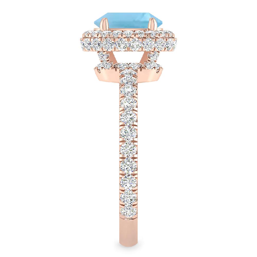 Rose Gold - Blue Topaz