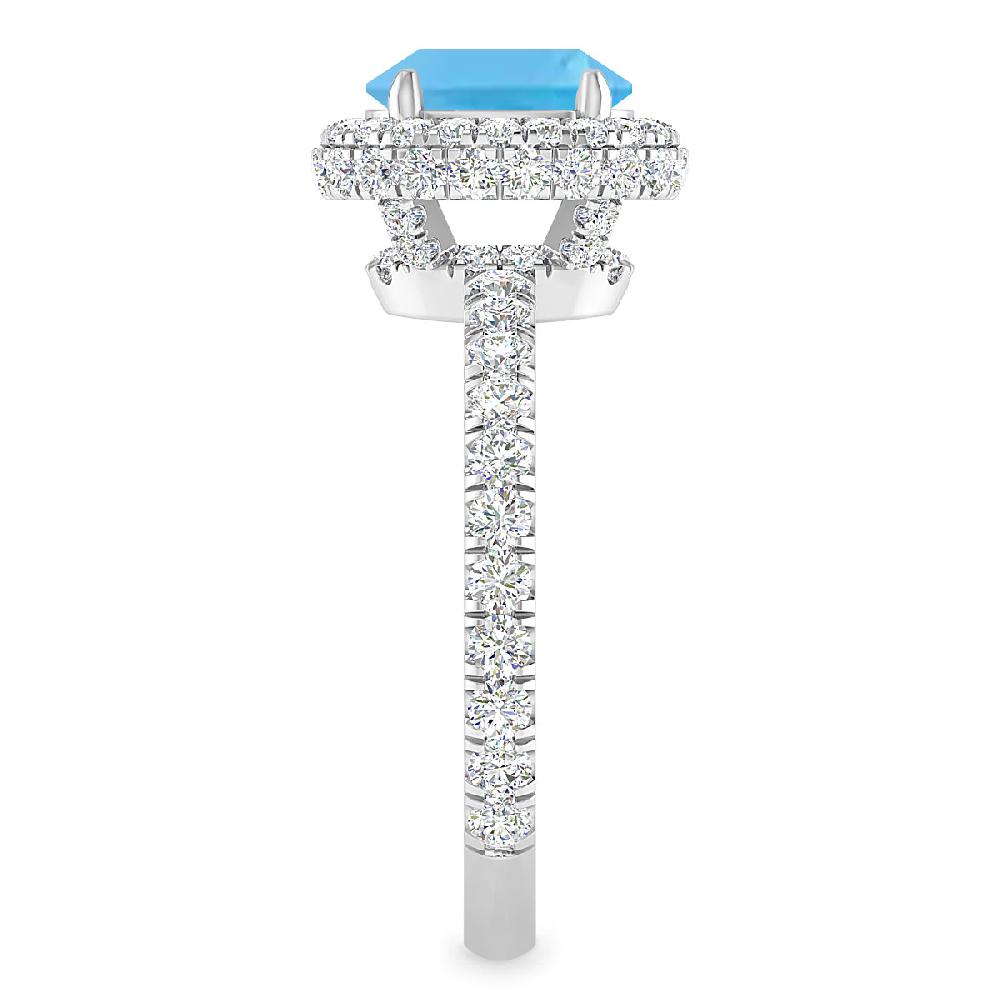 White Gold - Blue Topaz