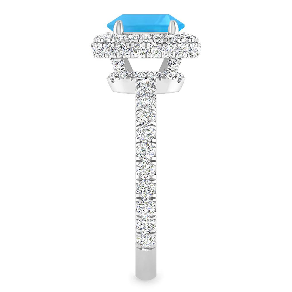 White Gold - Blue Topaz