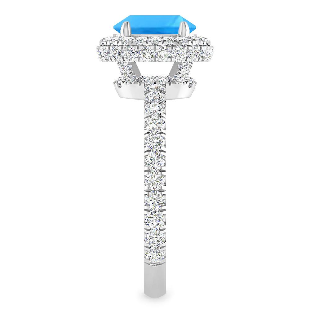 White Gold - Blue Topaz