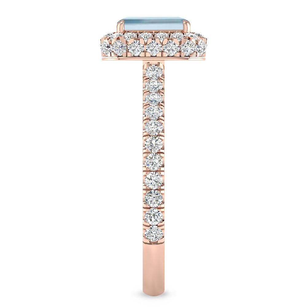 Rose Gold - Aquamarine