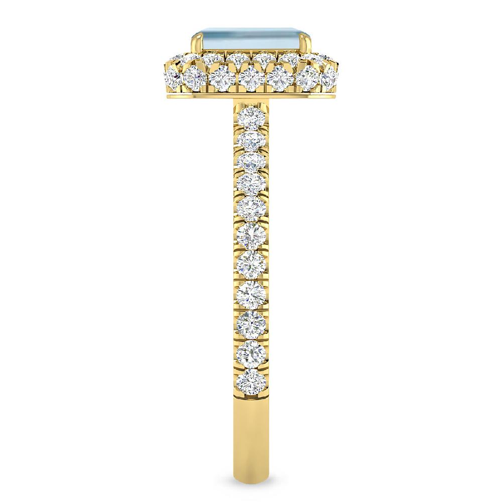 Yellow Gold - Aquamarine