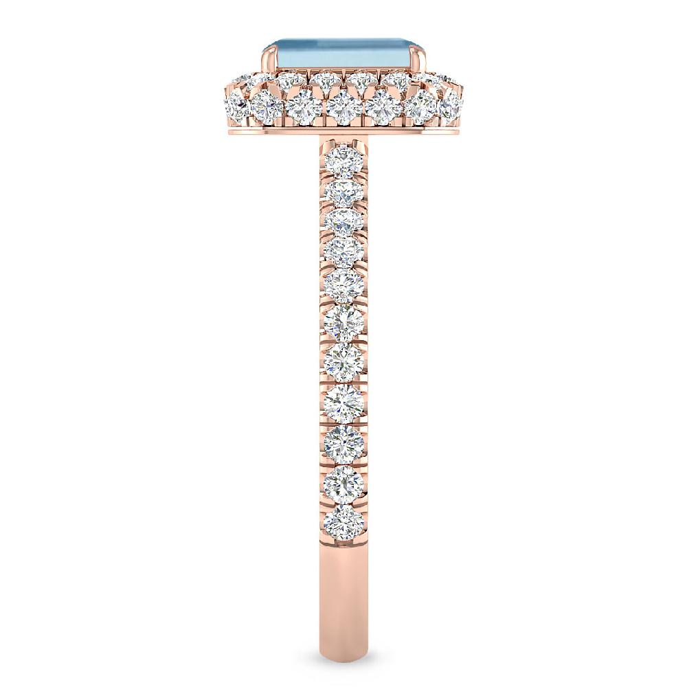 Rose Gold - Aquamarine