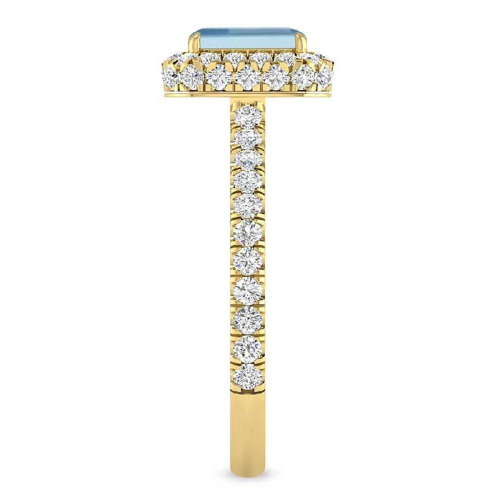 Yellow Gold - Aquamarine